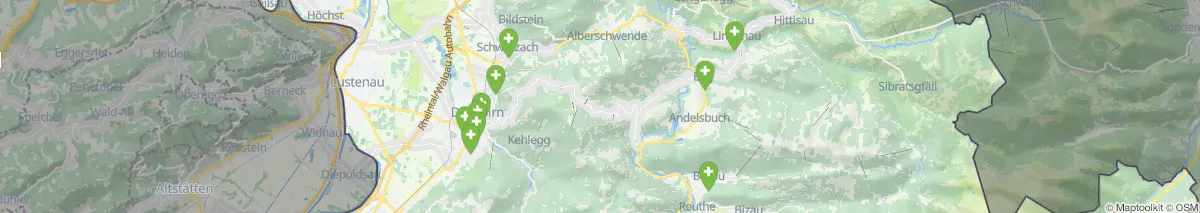 Kartenansicht für Apotheken-Notdienste in der Nähe von Schwarzenberg (Gemeinde, Vorarlberg) (57)